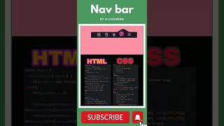nav bar menu by H-Learning #css #tutorial #html #designer #javascript #python