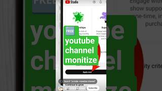 "How to Monetize YouTube Channel for Free | YouTube Monetization Full Guide 2025"  #shorts