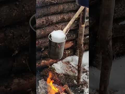 Snow to water for drinking.  #snow