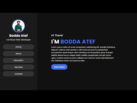 create a personal portfolio website using HTML&CSS | step by step