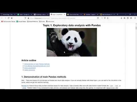 MLcourse.ai. Week 1. Part 1