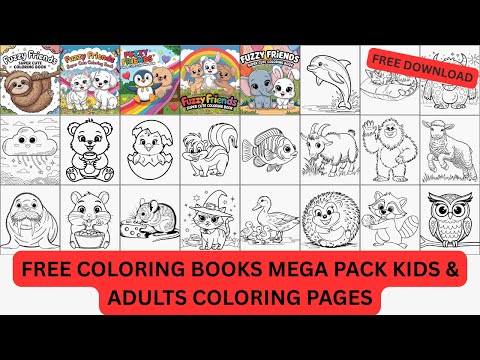 Free Coloring Book Mega Pack  Kids & Adults Coloring Pages FREE DOWNLOAD