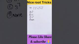 beauty of mathematics root easy trick  | root questions #fastmathtricks #oneminutemath #mathstricks