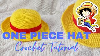 LUFFY| ONE PIECE ANIME| CROCHET INSPIRED STRAW HAT TUTORIAL