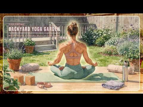 Peaceful Backyard Yoga Garden 🌳🧘 Nature Sounds & Calm Music for Meditation, Focus & Inner Peace