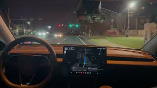 My first Tesla Robotaxi ride at night (full drive)