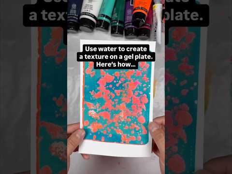 Splish splash - water on a gel plate!