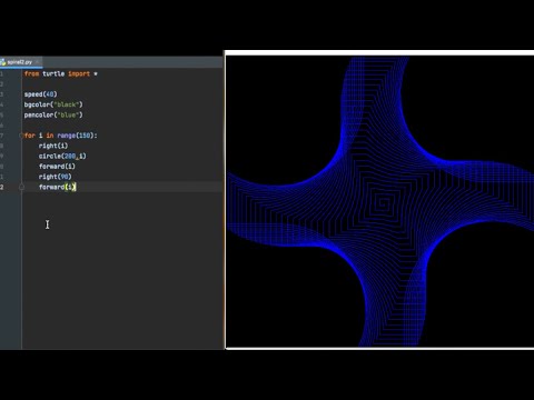 Turtle Art - This amazing python spiral art is hypnotizing