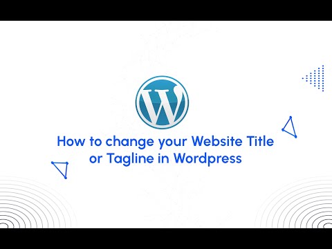 How to change your website Title or Tagline in WordPress - hostkicker