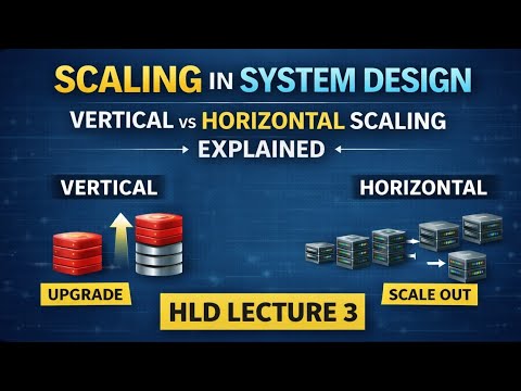 Scaling in System Design 🔥 | Vertical vs Horizontal Scaling Explained | HLD Lecture 3