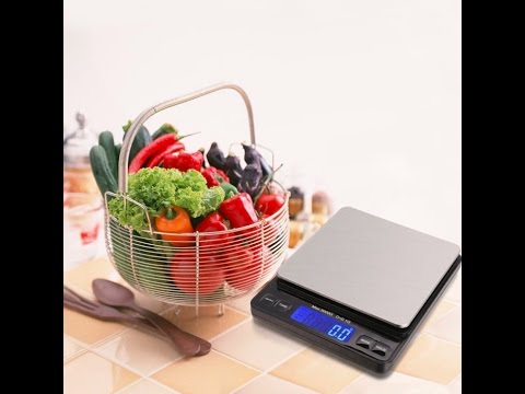 Homdox Food Kitchen Scale Tempered Glass in Clean White