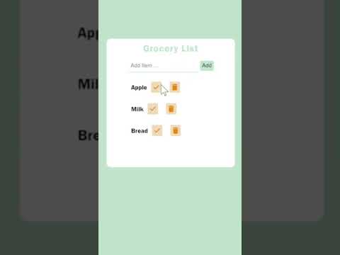 Day 18 of #50DaysOfJS Grocery List Tech Stack : #HTML #CSS #JS Code Link : https://rb.gy/g02kj