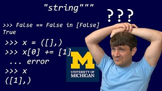 explaining weird stuff via python's compilation pipeline - university of michigan guest lecture