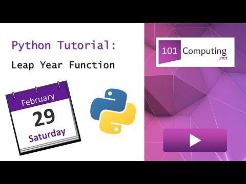 Leap Year Function | Python Challenge | 101Computing.net