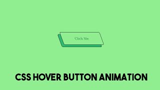 Css Button Hover Animation | Css Animation Tutorial | Css Button Effects
