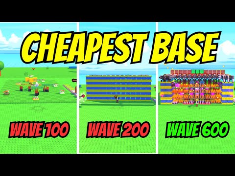 CHEAPEST BASE TO GET TO WAVE 600 IN BUILD UR BASE (WITHOUT TESLA COILS) - ROBLOX