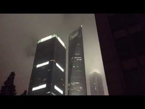 Shanghai Pudong financial district at night