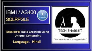 Unique constraint in db2  | sqlrpgle in as400 |  sqlrpgle in ibmi | sqlrpgle | ibmi  training |