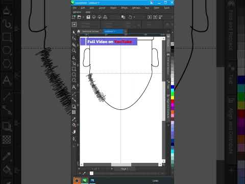 how to create beard vector in coreldraw #shortvideo #short #coreldraw