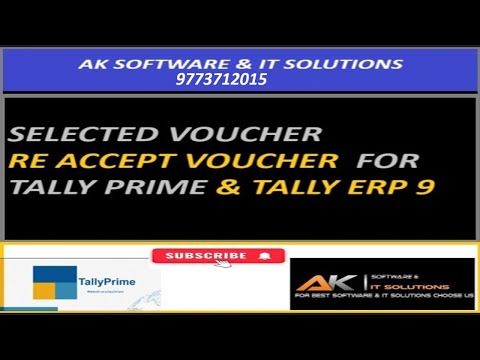 Selected Voucher Re-Accept TDL For Tally Prime/Tally ERP 9