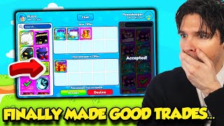 I FINALLY MADE GOOD TRADES IN BUBBLE GUM SIMULATOR INFINITY... *SECRETS*