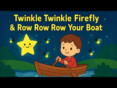 Nursery rhymes Twinkle Twinkle firefly and row, row, row your boat