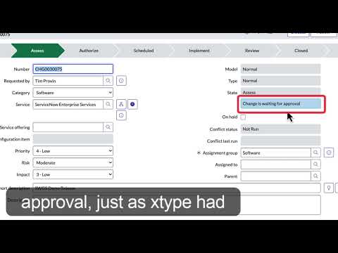 xtype Integration with ServiceNow Change Management