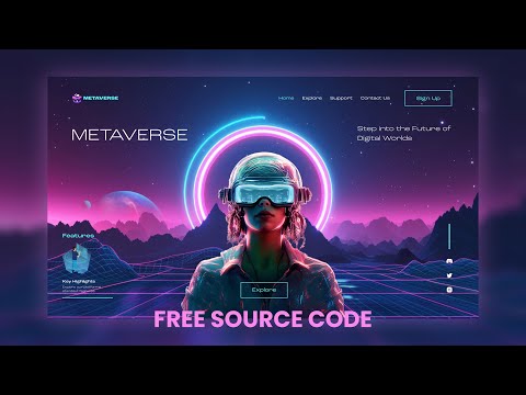 Metaverse Website with HTML & CSS | Hindi/Urdu | Free Code | M.A Developer