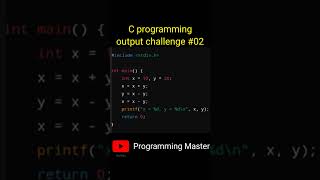 c programming output challenge 02 #cprogramming #coding #programmingtutorial #cprogrammingquestions