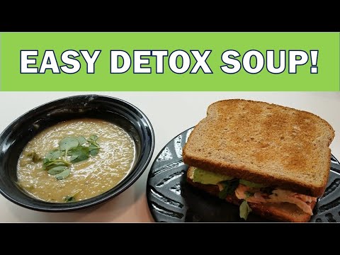 Easy healthy detox soup - Vegan leek and bean soup!