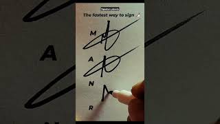 The fastest way to sign#calligraphicalphabets #stylish sign