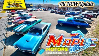 Classic American Muscle Cars Maple Motors Lot Walk Hotrods 1/5/26 Old-School Rides For Sale DEALS