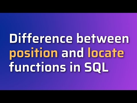 DIFFERENCE BETWEEN POSITION AND LOCATE FUNCTION IN SQL || MASTER IN SQL |ADVANCE SQL FUNCTIONS #sql