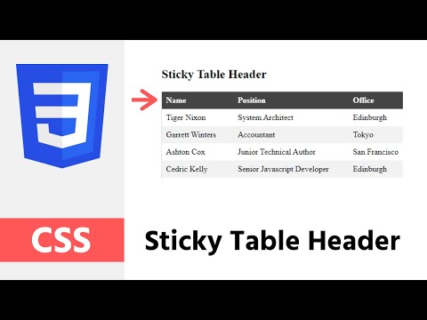Pure CSS Sticky Table Header - CSS Tricks