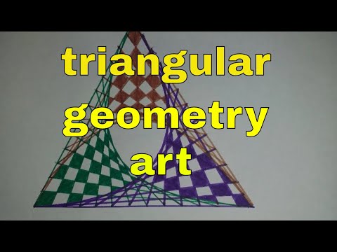 Spirograph triangle art design