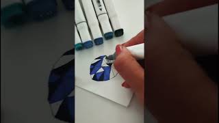 diamond blue color pendant❤ using touch cool markers... #art #pendant #realdesign #jewellerydesign