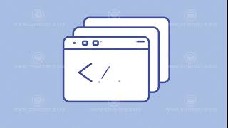 Code tags line icon on the Alpha Channel