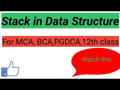 |Stack in data structure| Class-12, BCA, MCA, O'level || By Techno vk