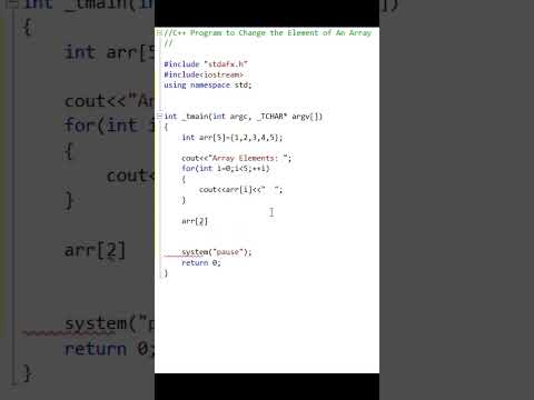 How to Replace an Element in an Array in C++ | #coding #education #arrayprogram #cplusplus #cplus