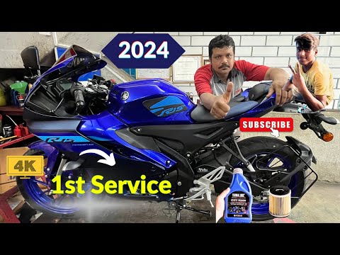 Yamaha R15 V4 1st Service 2024 || R15 V4 #yamaha #r15mv4 #service