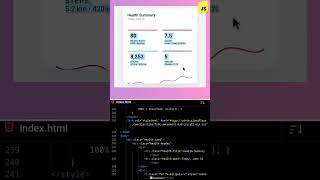 🚀Build a Health Dashboard in 60 Seconds | HTML CSS JS Project Idea! #shorts #devziaul
