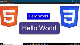 Button Hover using Pure CSS in HTML || Tutorial