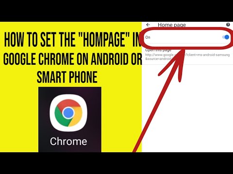 How To Set "Homepage" In Google Chrome On Android Or Smart Phone