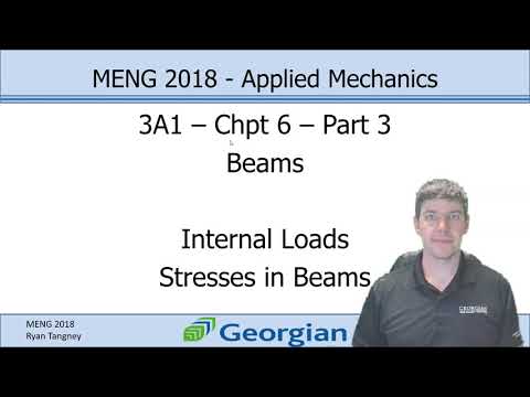 MENG2018 - Georgian College - 3A1 - Chpt 6 - Beams Part 3 - Internal Loads, V and M