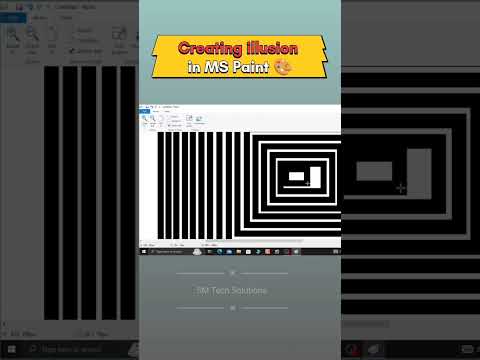 creating illusion in MS Paint #drawing #design #illustation #art #computerart #shorts