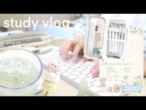 📄 study vlog⋆. 𐙚 ˚: productive, study with me, going out