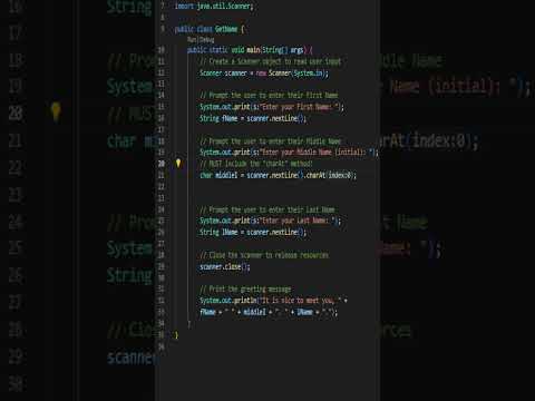 Getting User Input In Java