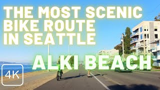 Alki Beach Is One of the Most Scenic Bike Rides in the PNW, Autumn 2022, Seattle, WA USA