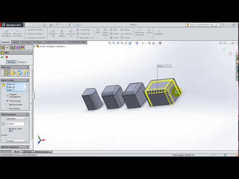 41  SolidWorks 2015 Tutorial 41  Constant Edge Fillet