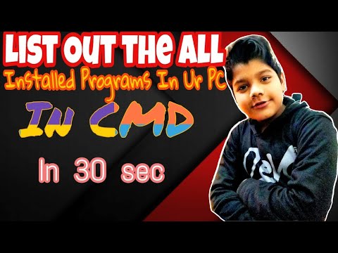 How to list out all Programs in pc {कंप्यूटर के सभी कार्यक्रमों को कैसे सूचीबद्ध करें }